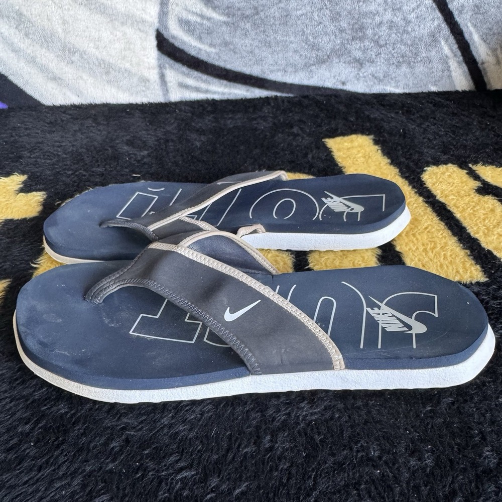Size 13 - Nike Celso Thong Flip Flops Mens Black Grey 307812-402 Sandals casual